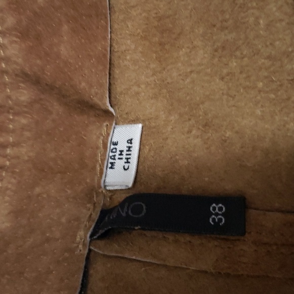 Only women's brown leather aline skirt size 38 - Picture 3 of 4